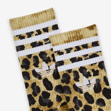 ADIDAS ORIGINALS CHAUSSETTES X2 CREW LEOPARD MARRÓN/BLANCO MIXTO