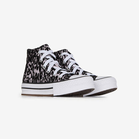 CONVERSE CHUCK TAYLOR ALL STAR LIFT HI LEO GRIS/NEGRO INFANTIL