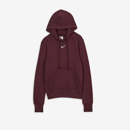 NIKE HOODIE CLUB CENTERED LOGO BURDEOS MUJER