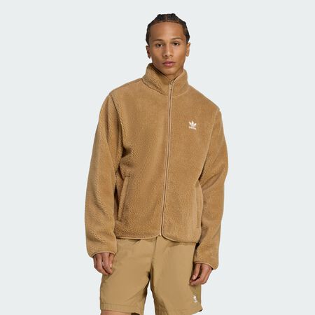 ADIDAS ORIGINALS JACKET FZ TEDDY FLEECE MARRÓN/BLANCO HOMBRE