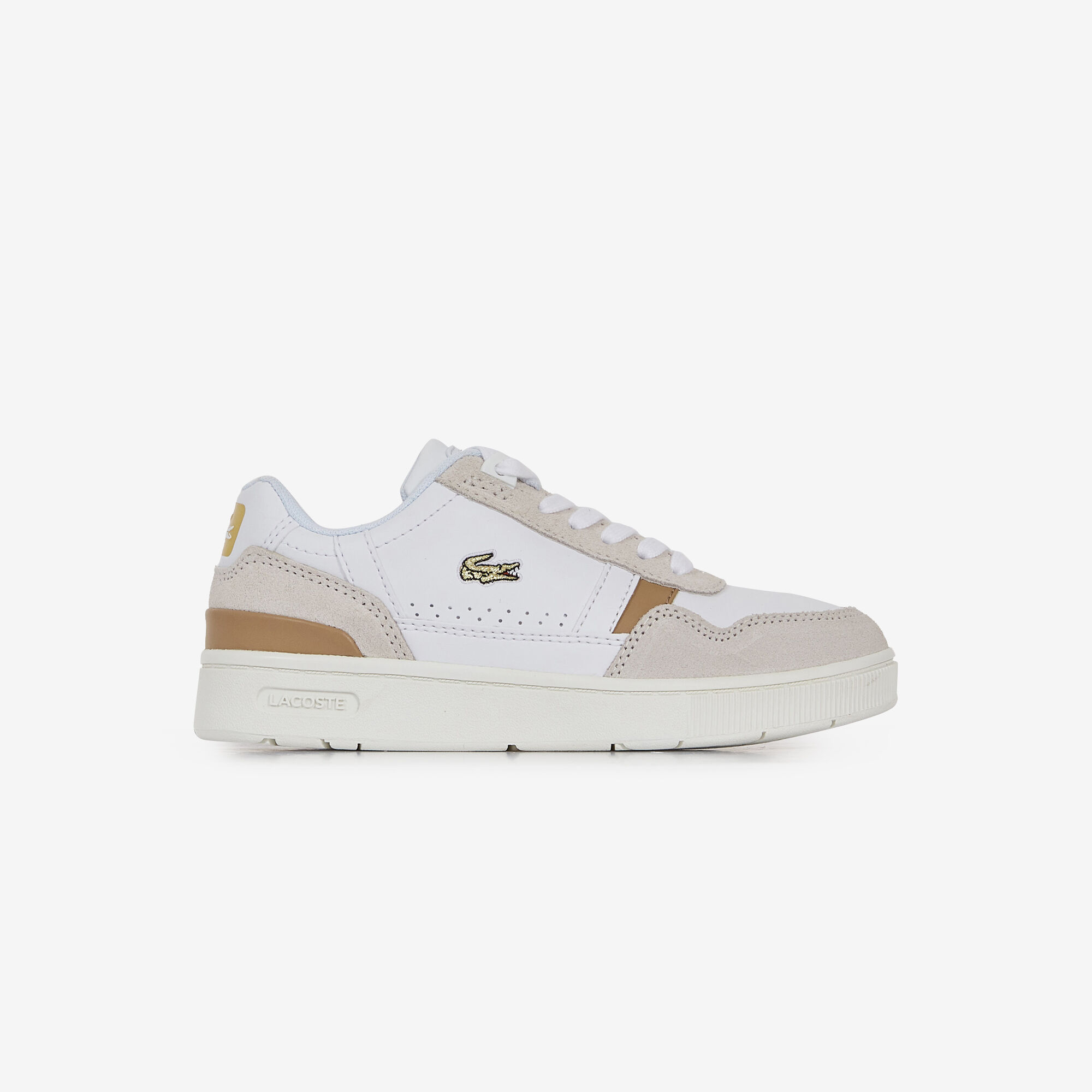 LACOSTE T CLIP BLANC MARRON CORDONES NINOS Courir.es