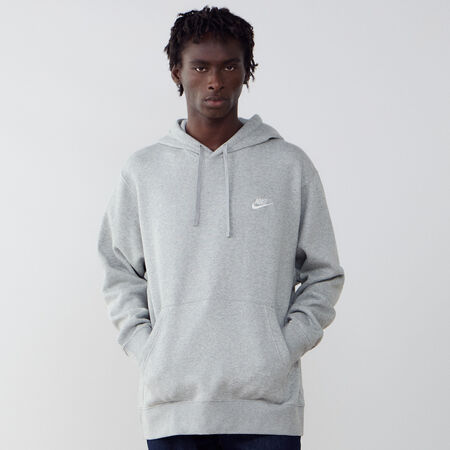 NIKE HOODIE CLUB SMALL LOGO GRIS HOMBRE