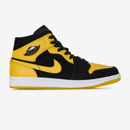 JORDAN AIR JORDAN 1 MID NEGRO/AMARILLO HOMBRE