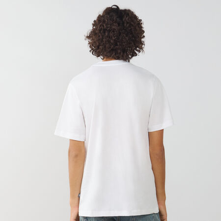 NEW BALANCE TEE SHIRT OVAL LOGO BLANCO/NEGRO HOMBRE