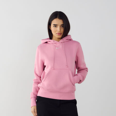 NIKE HOODIE CLUB CENTERED LOGO ROSA/BLANCO MUJER