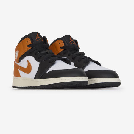 JORDAN AIR JORDAN 1 MID NARANJA/NEGRO JUNIOR