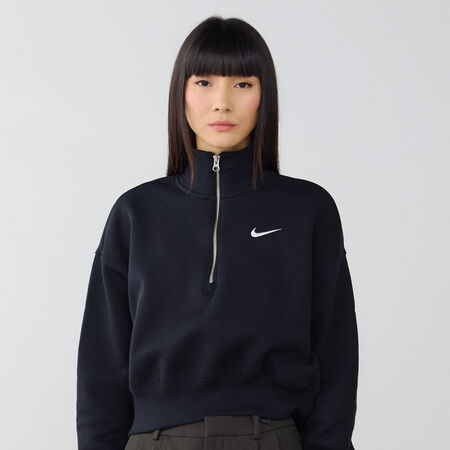 NIKE SWEAT CROP ZIP STYLE NOIR MUJER