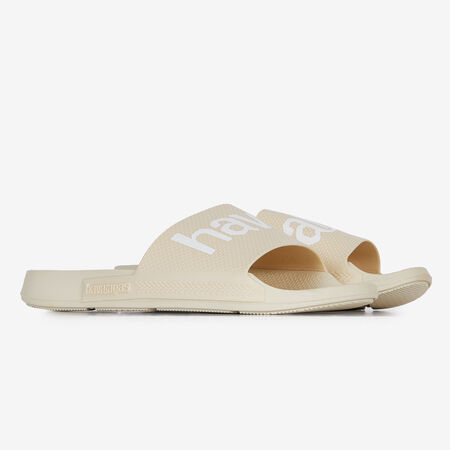 HAVAIANAS SLIDE CLASSIC LOGOMANIA BEIGE MUJER