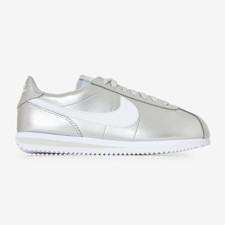 NIKE cortez CORTEZ METALLIC PLATEADO/BLANCO MUJER