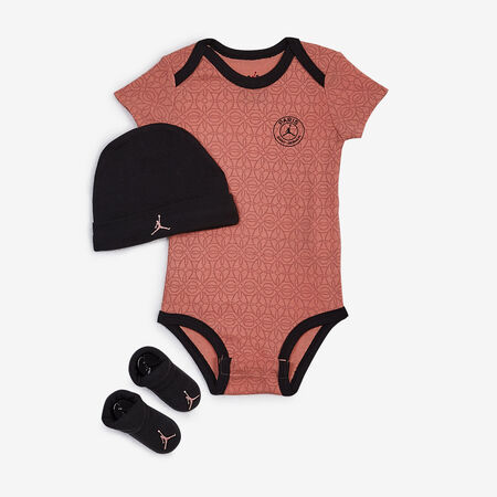 JORDAN 3 PC SET BODYSUIT HAT BOOTIE PSG MULTICO BEBÉ
