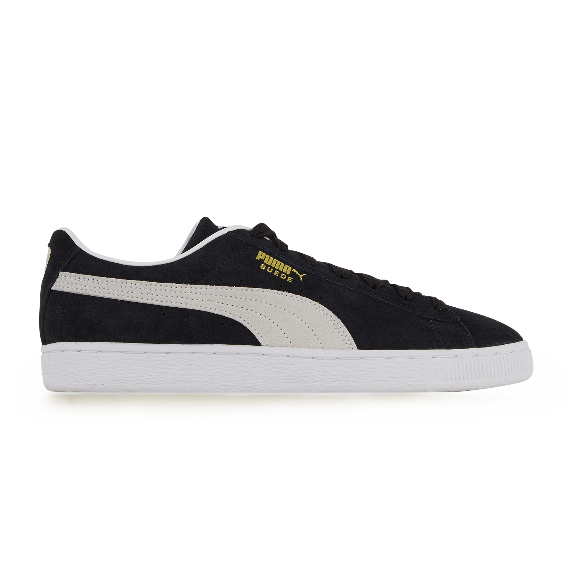 puma suede negro y blanco