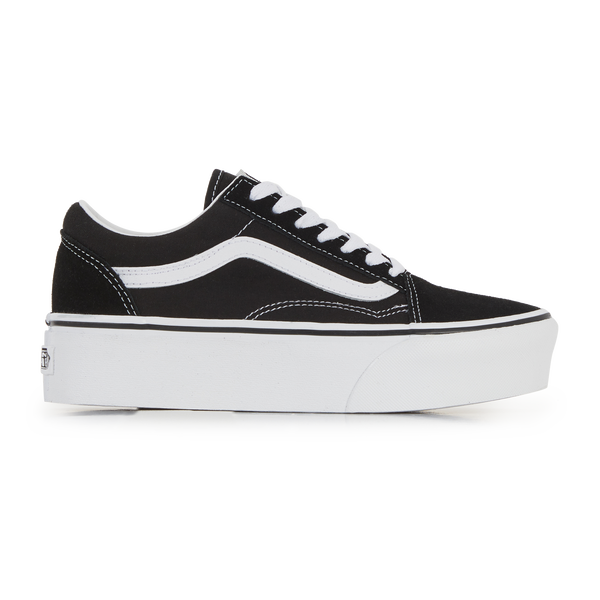 Vans negro online con blanco