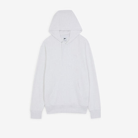 NIKE HOODIE CLUB SMALL LOGO GRIS/BLANCO HOMBRE