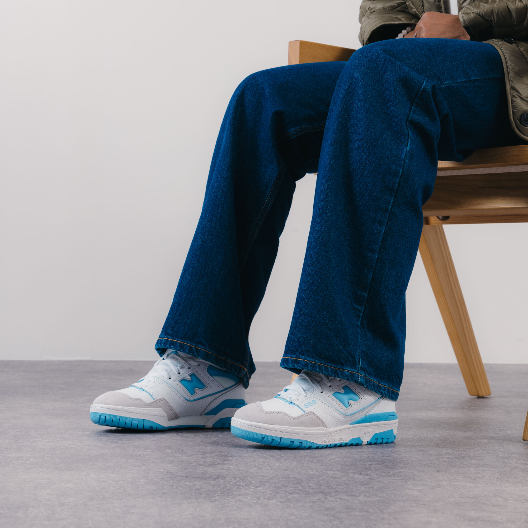New balance 550 azul sales claro