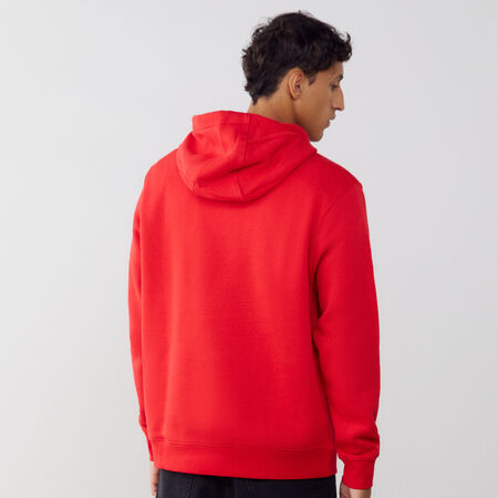 NIKE HOODIE CLUB SMALL LOGO ROJO HOMBRE