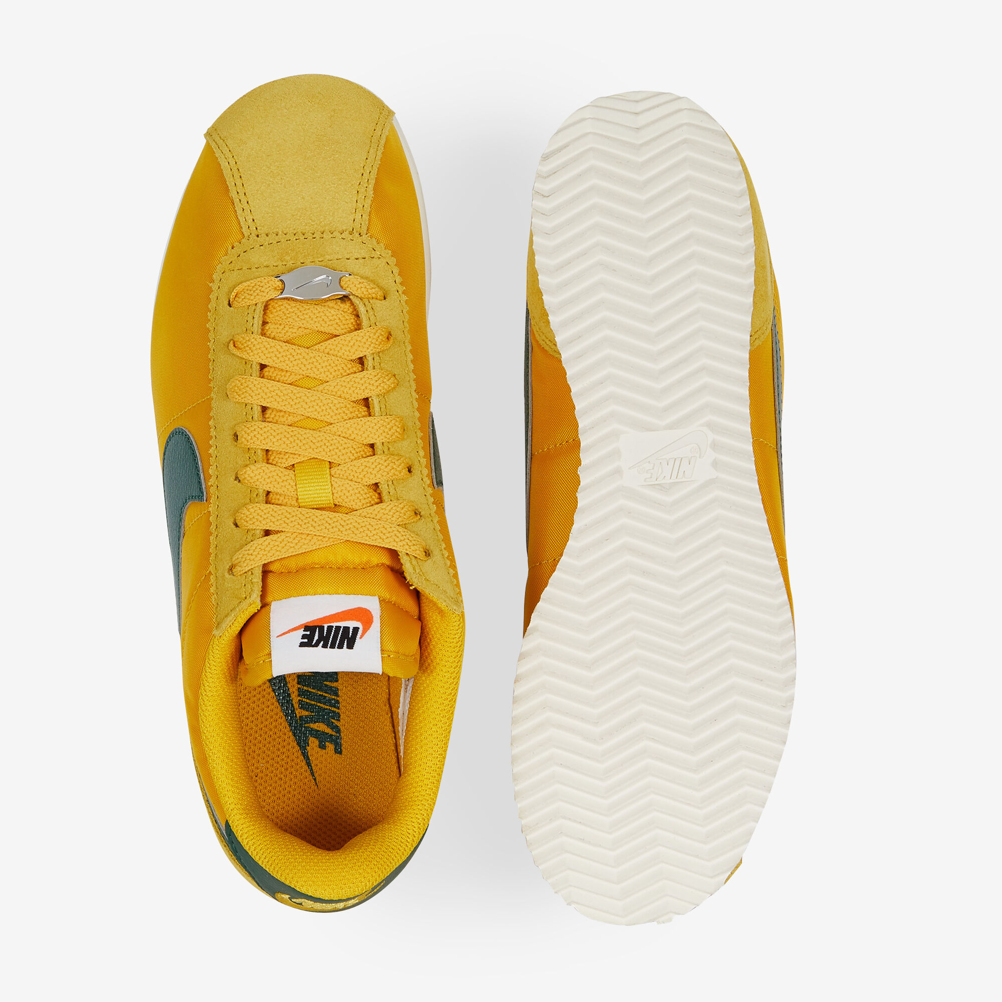 NIKE CORTEZ NYLON AMARILLO VERDE CORDONES MUJER Courir.es
