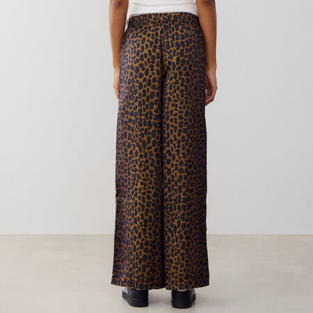 ADIDAS ORIGINALS PANT WIDE LEG LEO SATIN MARR&Oacute;N/BLANCO MUJER