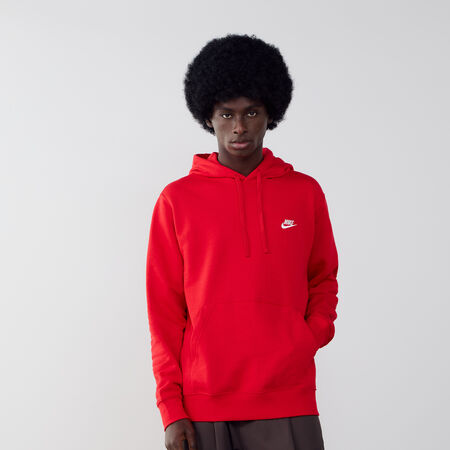 NIKE HOODIE CLUB SMALL LOGO ROJO HOMBRE