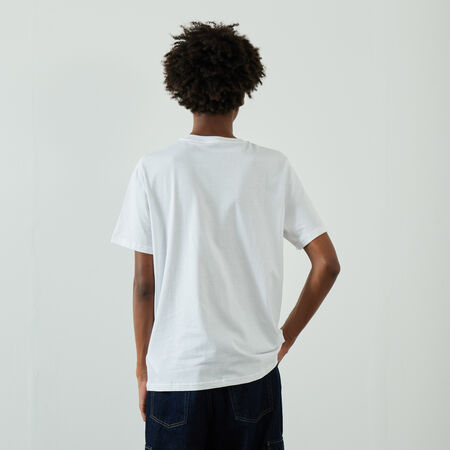 PUMA TEE SHIRT SATIN LOGO BLANCO/VERDE HOMBRE