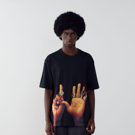 JORDAN TEE SHIRT MJ 6 RINGS NEGRO HOMBRE