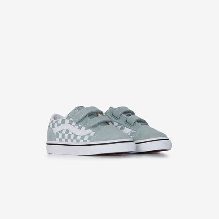 VANS old skool OLD SKOOL V CHECKERBOARD AZUL CIELO BEBÉ