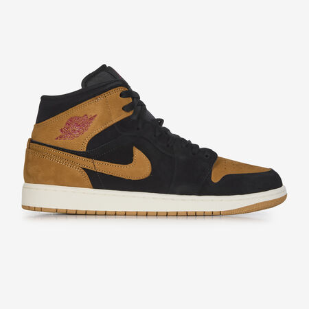 AIR JORDAN 1 MID SE : NEGRO/CAMELLO