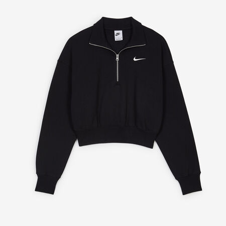 NIKE SWEAT CROP ZIP STYLE NOIR MUJER