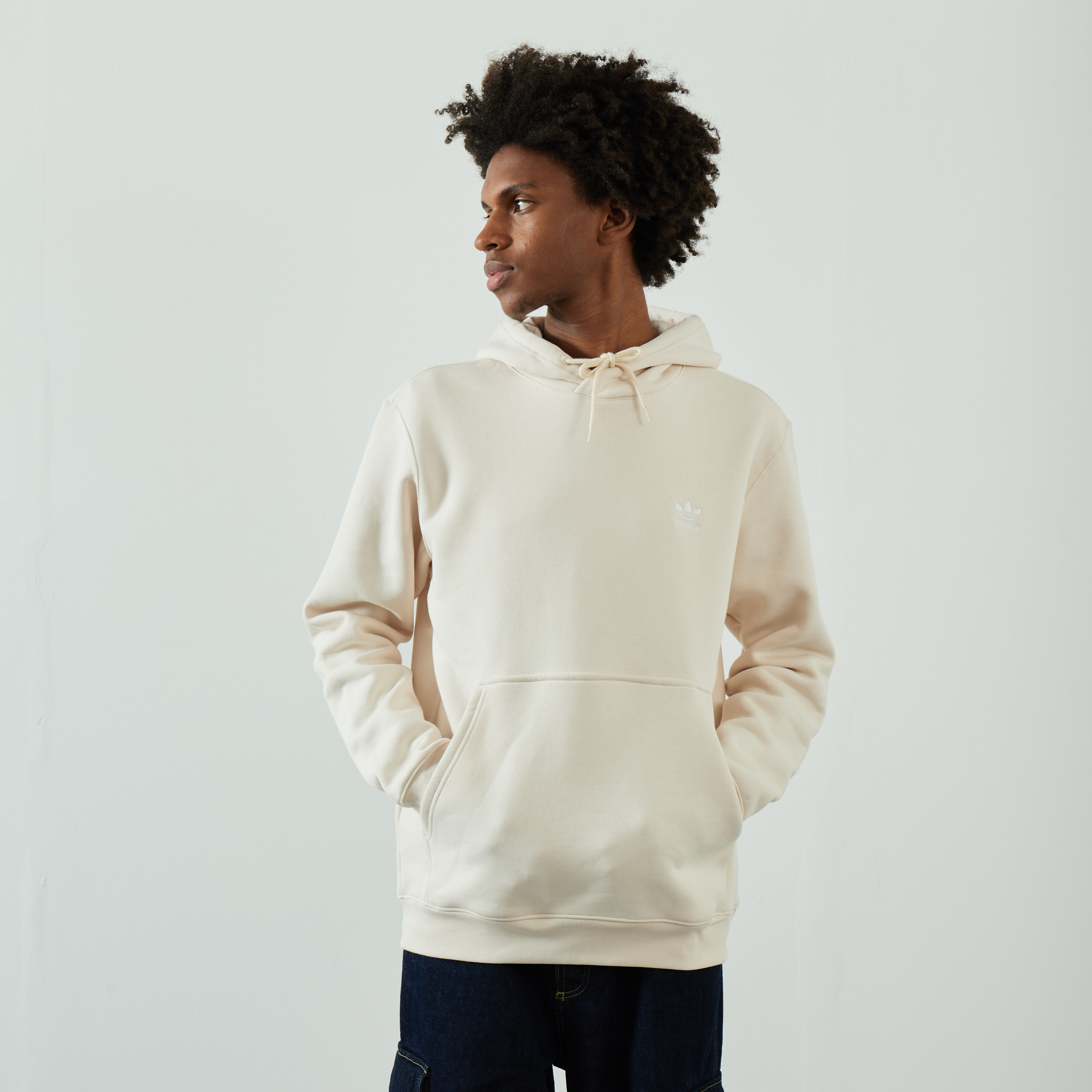 ADIDAS ORIGINALS SUDADERA CON CAPUCHA ESSENTIAL TREFOIL CRUDO