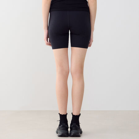 NIKE SHORT BIKER SWOOSH NEGRO/BLANCO MUJER