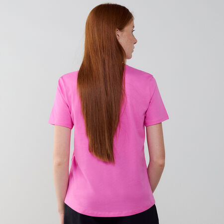 NIKE TEE SHIRT BIG SWOOSH ESSENTIAL ROSA/BLANCO MUJER