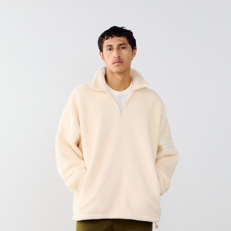 ADIDAS ORIGINALS SWEAT CREW POLAR FLEECE HZ BEIGE/BLANCO HOMBRE