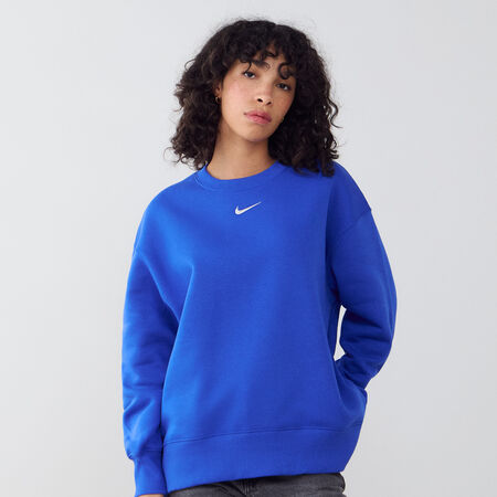 NIKE SWEAT CREW PHOENIX LONG OVERSIZED AZUL/BLANCO MUJER