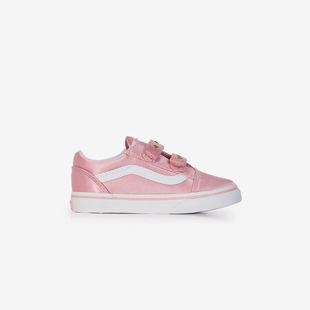 VANS old skool OLD SKOOL V SATIN ROSA/BLANCO BEBÉ