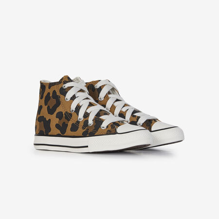 CONVERSE CHUCK TAYLOR ALL STAR HI LEOPARD BEIGE/MARRÓN INFANTIL