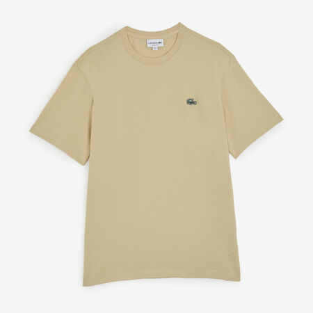LACOSTE TEE SHIRT CLASSIC SMALL LOGO SL BEIGE/VERDE HOMBRE