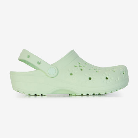 CROCS CLASSIC FLORAL CUT OUT CLOG VERDE MUJER
