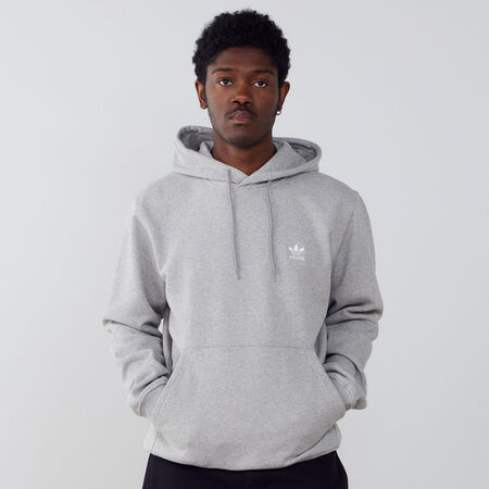 HOODIE ESSENTIAL TREFOIL : GRIS/BLANCO