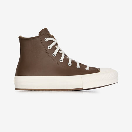 CHUCK TAYLOR ALL STAR LIFT HI COZY : MARRÓN/BLANCO