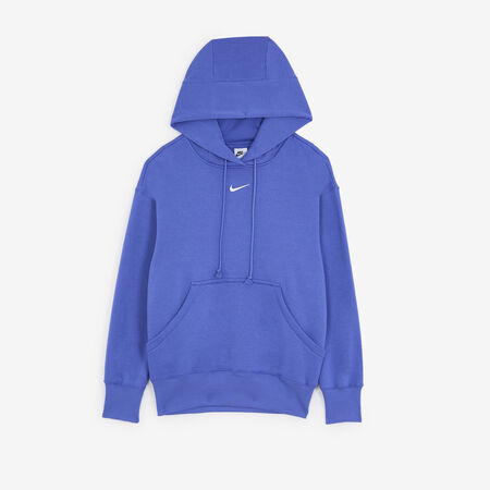 NIKE HOODIE PHOENIX LONG OVERSIZED AZUL MUJER