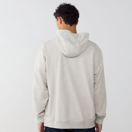 JORDAN HOODIE CENTERED LOGO DRI-FIT BEIGE/BLANCO HOMBRE