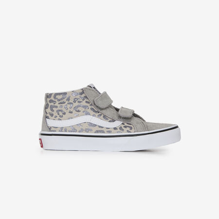 VANS SK8-MID LEOPARD V BEIGE/PLATEADO INFANTIL