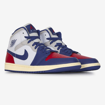 JORDAN AIR JORDAN 1 MID BLANCO/AZUL/ROJO HOMBRE