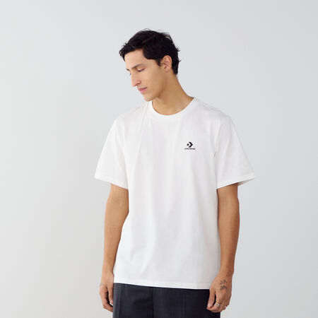 CONVERSE TEE SHIRT STAR CHEVRON EMBROIDERED BLANCO/NEGRO HOMBRE