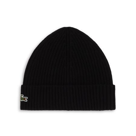 LACOSTE BEANIE CLASSIC LOGO NEGRO HOMBRE