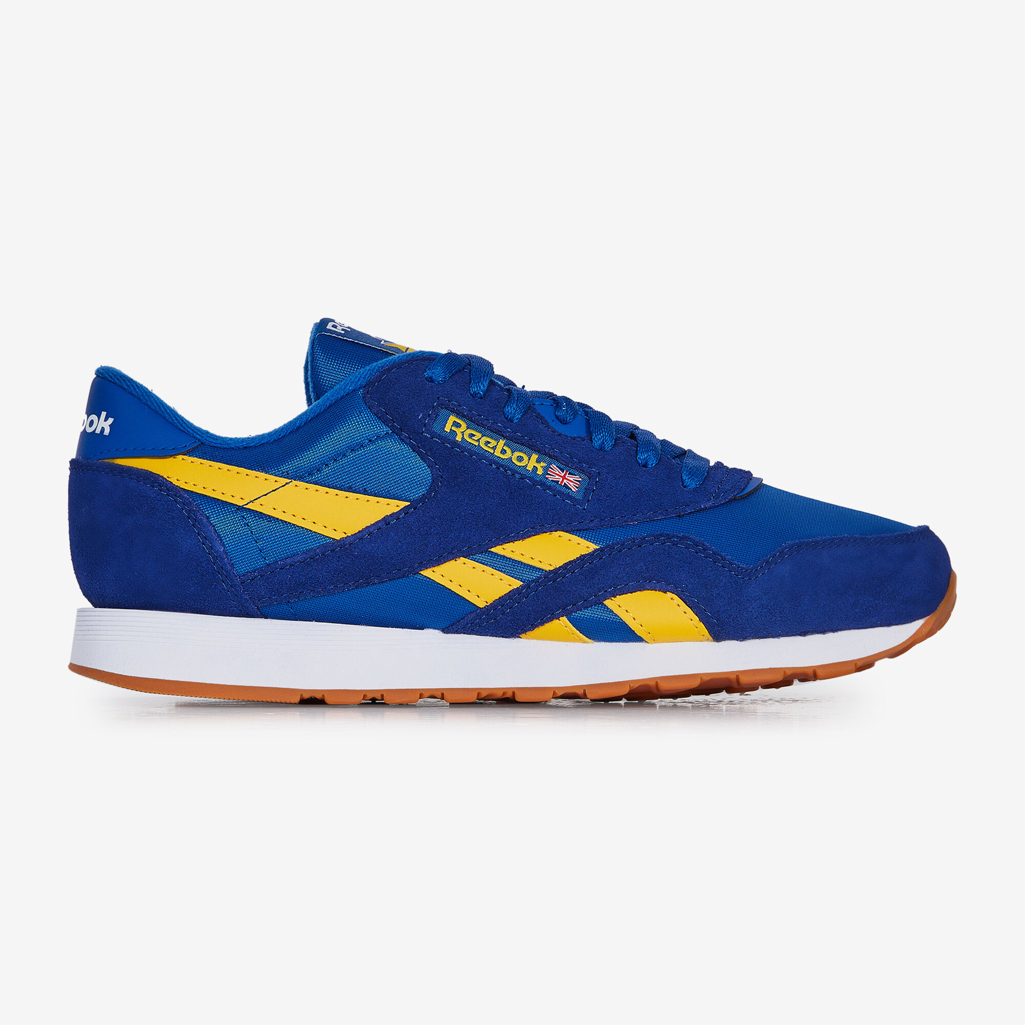 REEBOK CLASSIC NYLON AZUL AMARILLO CORDONES HOMBRE Courir.es