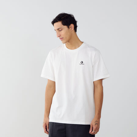 CONVERSE TEE SHIRT STAR CHEVRON EMBROIDERED BLANCO/NEGRO HOMBRE