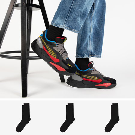 COURIR PACK CHAUSSETTE CREW COURIR X3 NOIR MIXTO