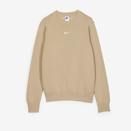 NIKE SWEAT CREW CLUB CENTERED LOGO BEIGE MUJER