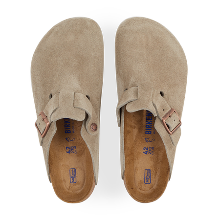 BIRKENSTOCK boston BOSTON SUEDE TAUPE GRIS TOPO HOMBRE