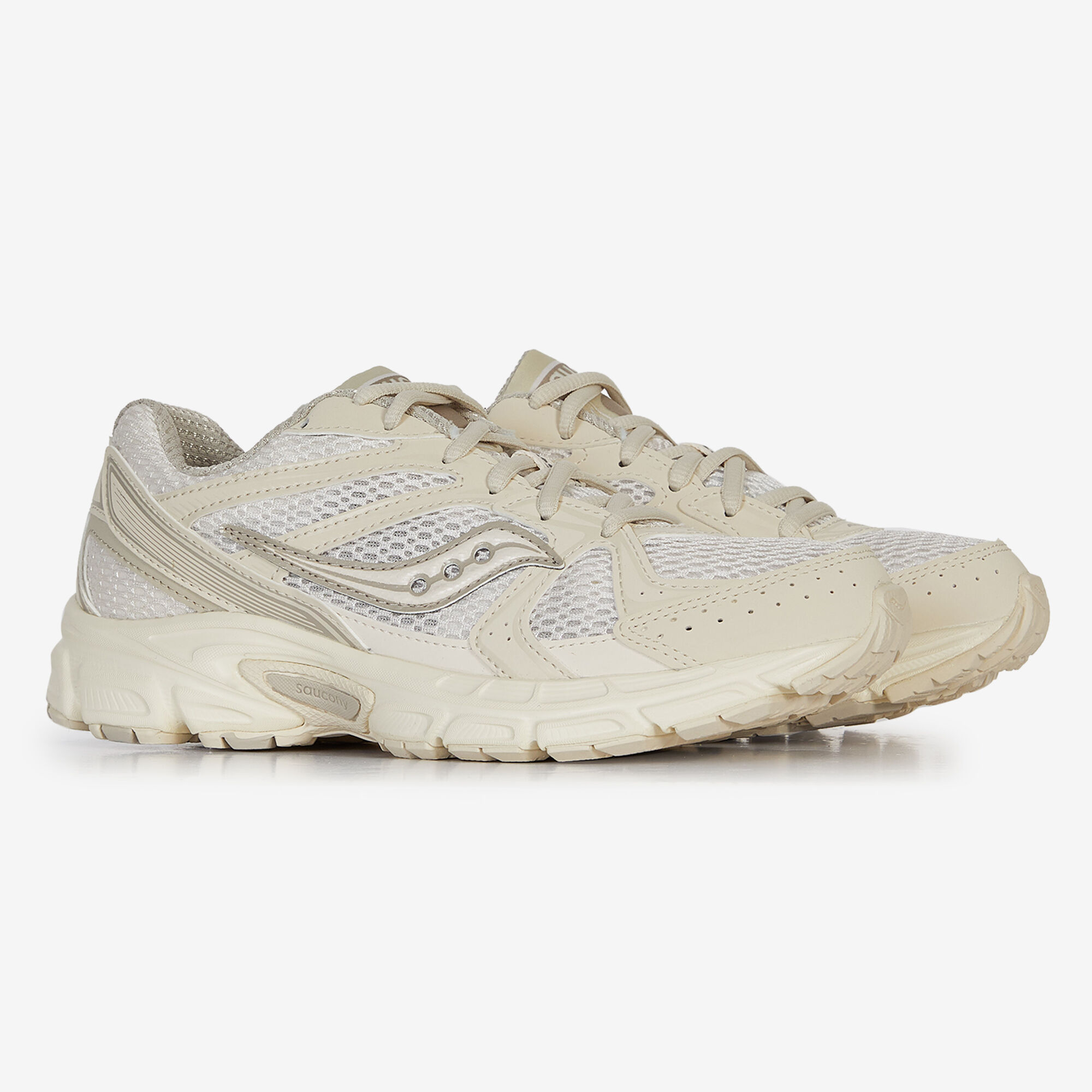SAUCONY RIDE MILLENNIUM BEIGE CORDONES MUJER Courir.es